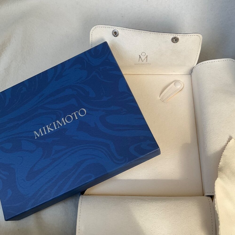 Mikimoto 4-7.5mm K18 Expert technique lace collar akoya pearls necklace w/case - Picture 14 of 14